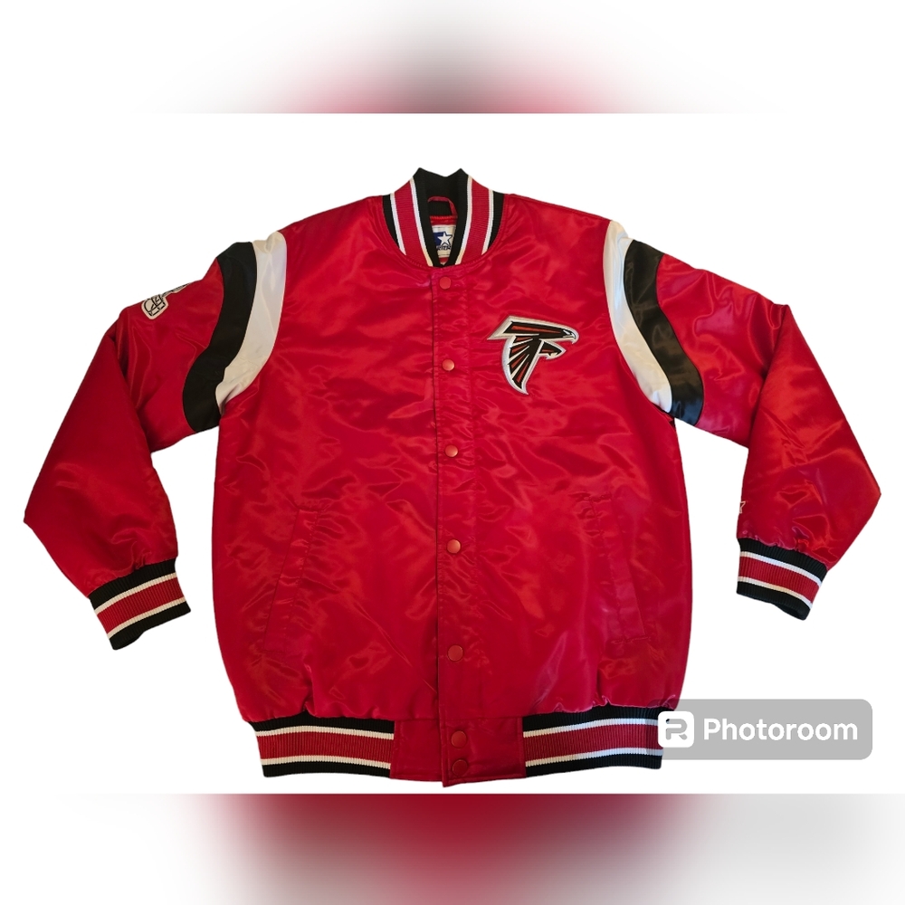 Starter Atlanta falcons shut out full snap varsity jacket sz large